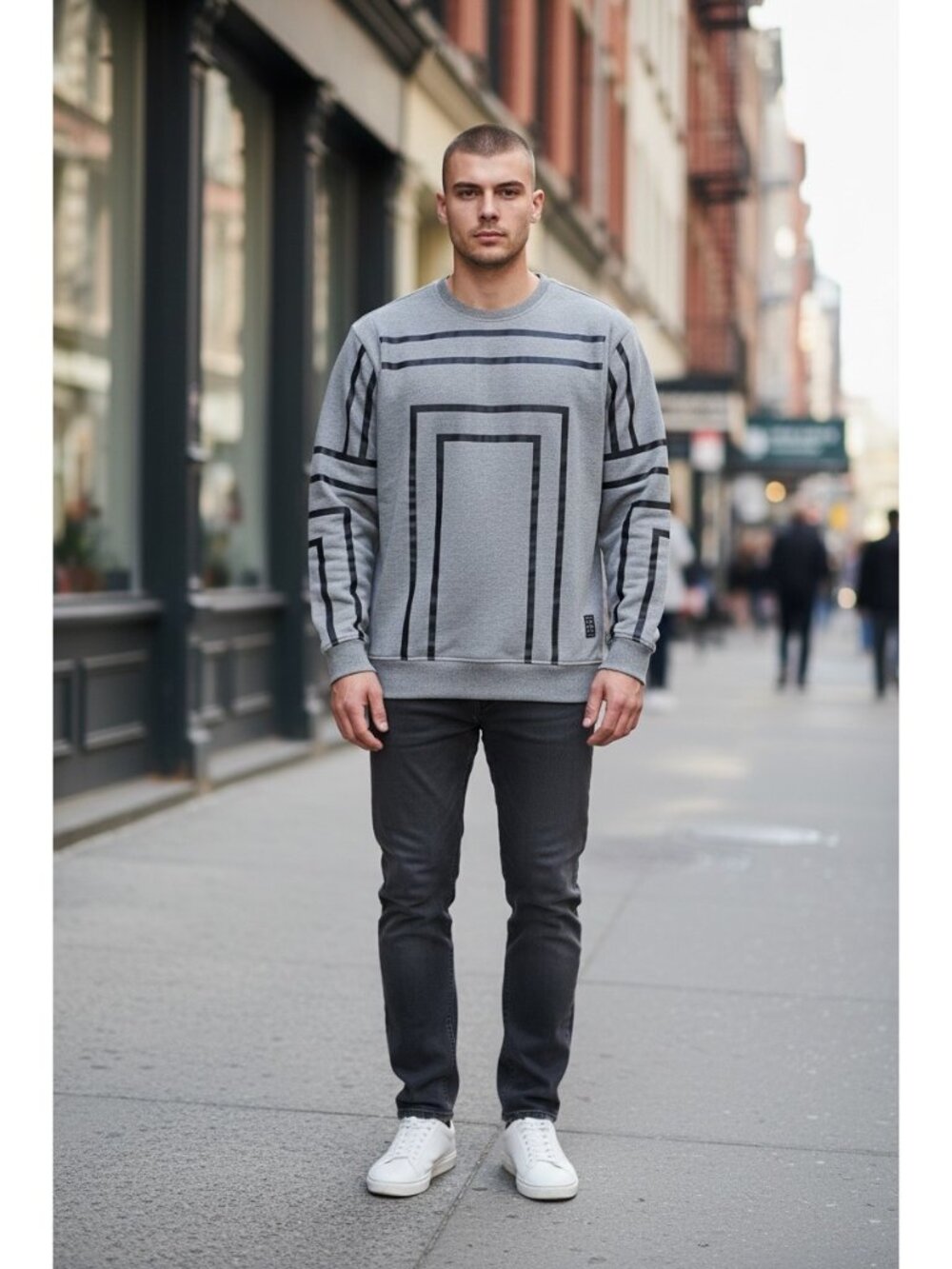 Punk Royal Graphic Sweatshirt XL Gray Crewneck Long Sleeve